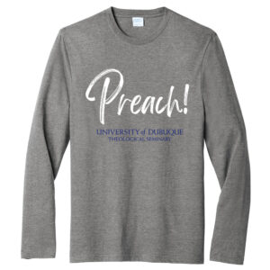 UD Theological Unisex Long Sleeve Fan Favorite Blend Tee-Graphite Heather