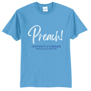 UD Theological Unisex Short Sleeve Tee-Aquatic Blue