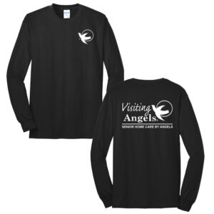 Visiting Angels Unisex Cotton Long Sleeve Tee-Black