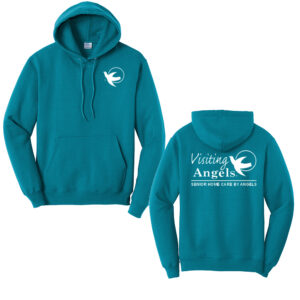 Visiting Angels Unisex Fleece Hooded Sweatshirt-Teal