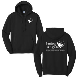 Visiting Angels Unisex Fleece Hooded Sweatshirt-Black