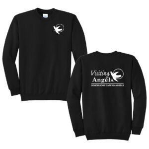 Visiting Angels Unisex Fleece Crewneck Sweatshirt-Black