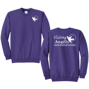 Visiting Angels Unisex Fleece Hooded Sweatshirt-Purple