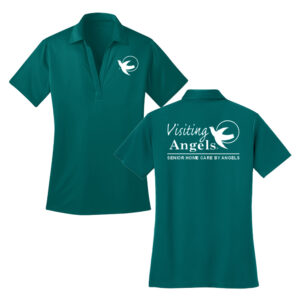 Visiting Angels  Port Authority Ladies Silk Touch Performance Polo-Teal Green