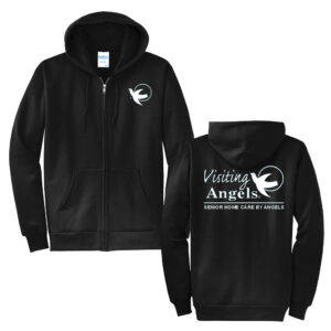 Visiting Angels Unisex Classic Full-Zip Hooded Sweatshirt-Black