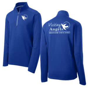 Visiting Angels Sport-Tek Sport-Wick Textured 1/4-Zip Pullover Men-True Royal