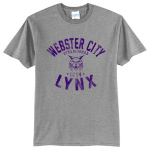 Webster City Lynx Unisex Basic Short Sleeve Tee-Athletic Heather