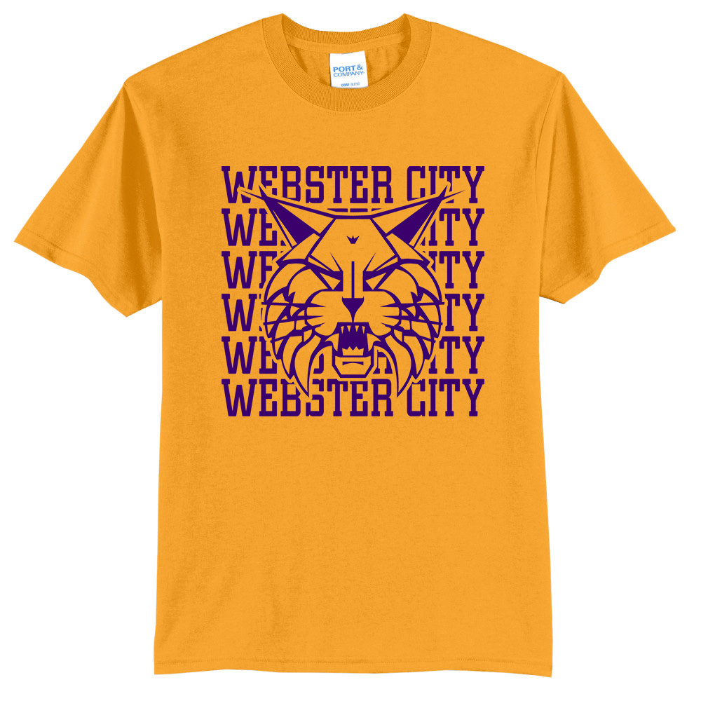 Webster City Lynx Unisex Short Sleeve Tee-Gold