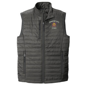 Webster City Lynx Port Authority Packable Puffy Vest Men-Sterling Grey/Graphtie