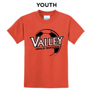 Valley Girls Soccer Youth Short Sleeve Tee-Orange