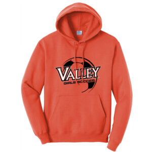 Valley Girls Soccer Unisex Fleece Hooded Sweatshirt-Orange