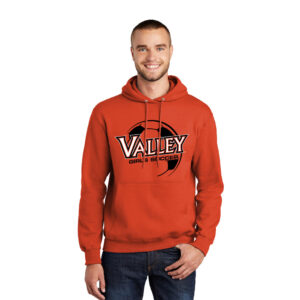 Valley Girls Soccer Tall Fleece Hooded Sweatshirt-Orange
