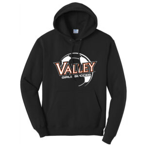 Valley Girls Soccer Unisex Fleece Hooded Sweatshirt-Black