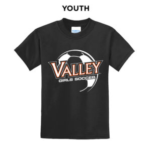 Valley Girls Soccer Youth Short Sleeve Tee-Black