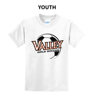 Valley Girls Soccer YOUTH Short Sleeve Tee-White