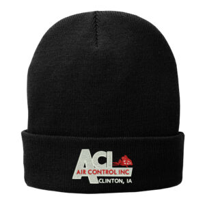 Air Control Port Company Fleece Lined Knit stocking  Cap-Black
