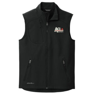 Air Control Eddie Bauer Men Stretch Soft Shell Vest-Deep Black