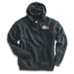 Air Control White Bear Premium Heavyweight Pocket Hooded Sweatshirt with Zipper-Charcoal