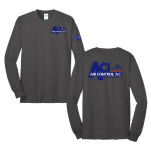 Air Control Unisex Cotton Long Sleeve Tee-Charcoal