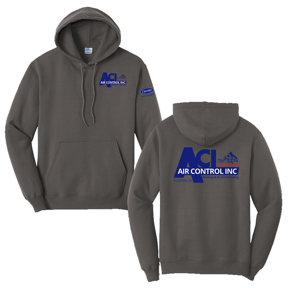 Air Control Unisex Fleece Hooded Sweatshirt-Charcoal