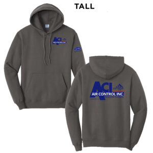 Air Control Tall Fleece Hooded Sweatshirt-Charcoal