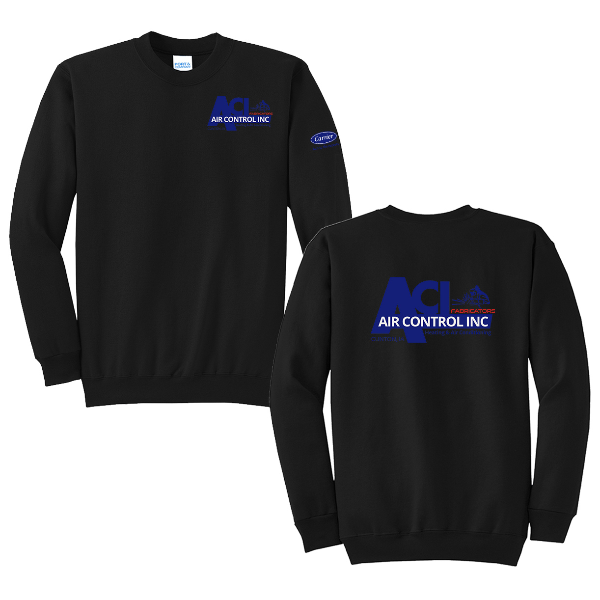 Air Control Unisex Fleece Crewneck Sweatshirt-Black