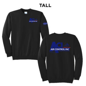 Air Control Tall Fleece Crewneck Sweatshirt-Black