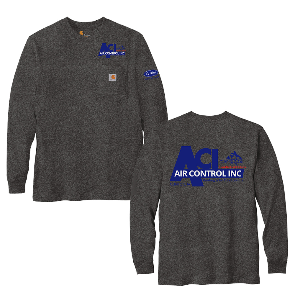 Air Control Carhartt Workwear Pocket Long Sleeve T-ShirtMen-Carbon Heather