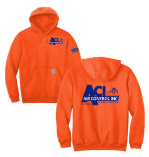 Air Control Carhartt Men Midweight Hooded Sweatshirt-Brite Orange