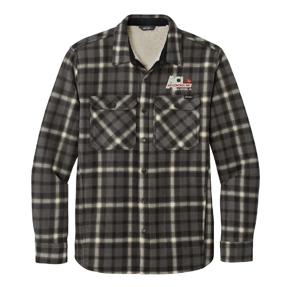 Air Control Eddie Bauer Men Woodland Shirt Jac-Grey Steel Bone