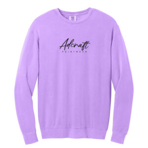 Adcraft Comfort Colors Unisex Lightweight Crewneck Sweatshirt-Neon Violet (S, M, XL, 3x only)