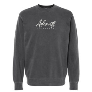 Adcraft Independent Trading Midweight-Pigment Dyed crewneck sweatshirt Unisex-Black