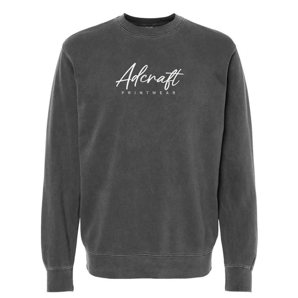 Adcraft Independent Trading Midweight-Pigment Dyed crewneck sweatshirt Unisex-Black