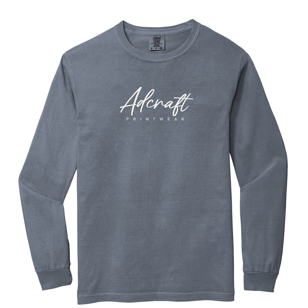 Adcraft Unisex Comfort Colors Heavyweight Ring Spun Long Sleeve Tee-Blue Jean