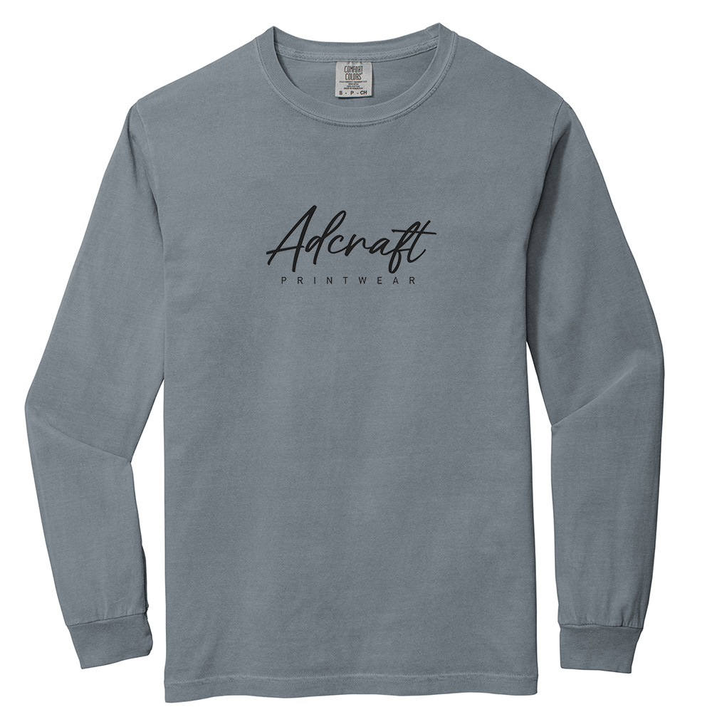 Adcraft Unisex Comfort Colors Heavyweight Ring Spun Long Sleeve Tee-Granite
