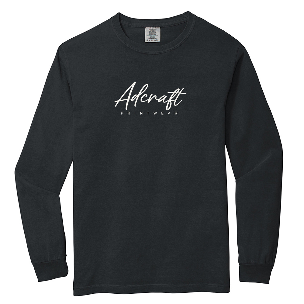 Adcraft Unisex Comfort Colors Heavyweight Ring Spun Long Sleeve Tee-Black