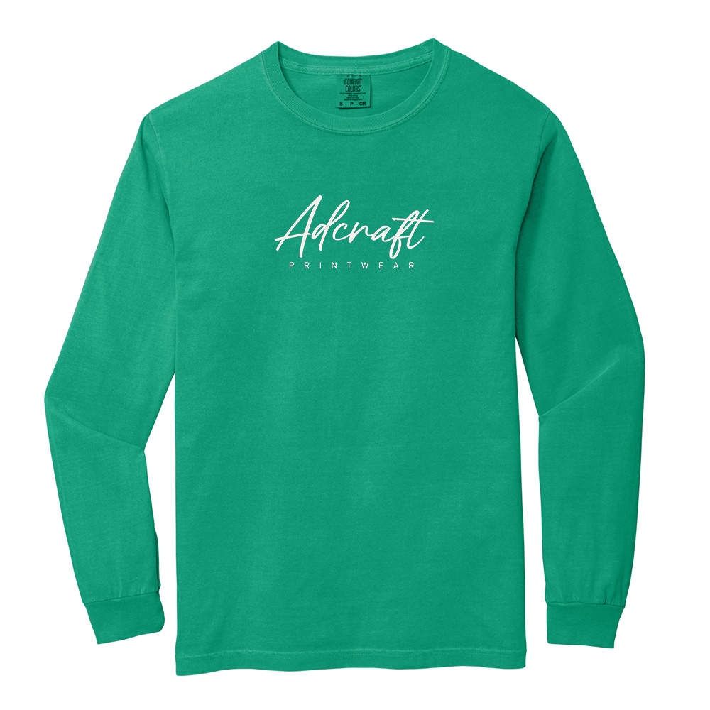Adcraft Unisex Comfort Colors Heavyweight Ring Spun Long Sleeve Tee-Island Green