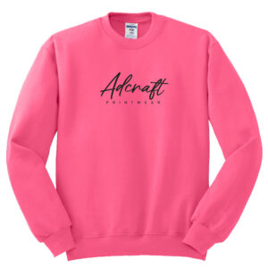 Adcraft Unisex Fleece Crewneck Sweatshirt-Neon Pink