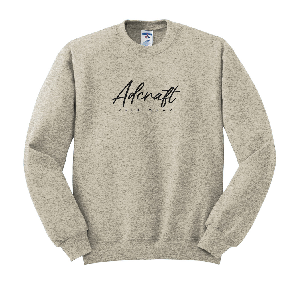 Adcraft Unisex Fleece Crewneck Sweatshirt-Oatmeal Heather