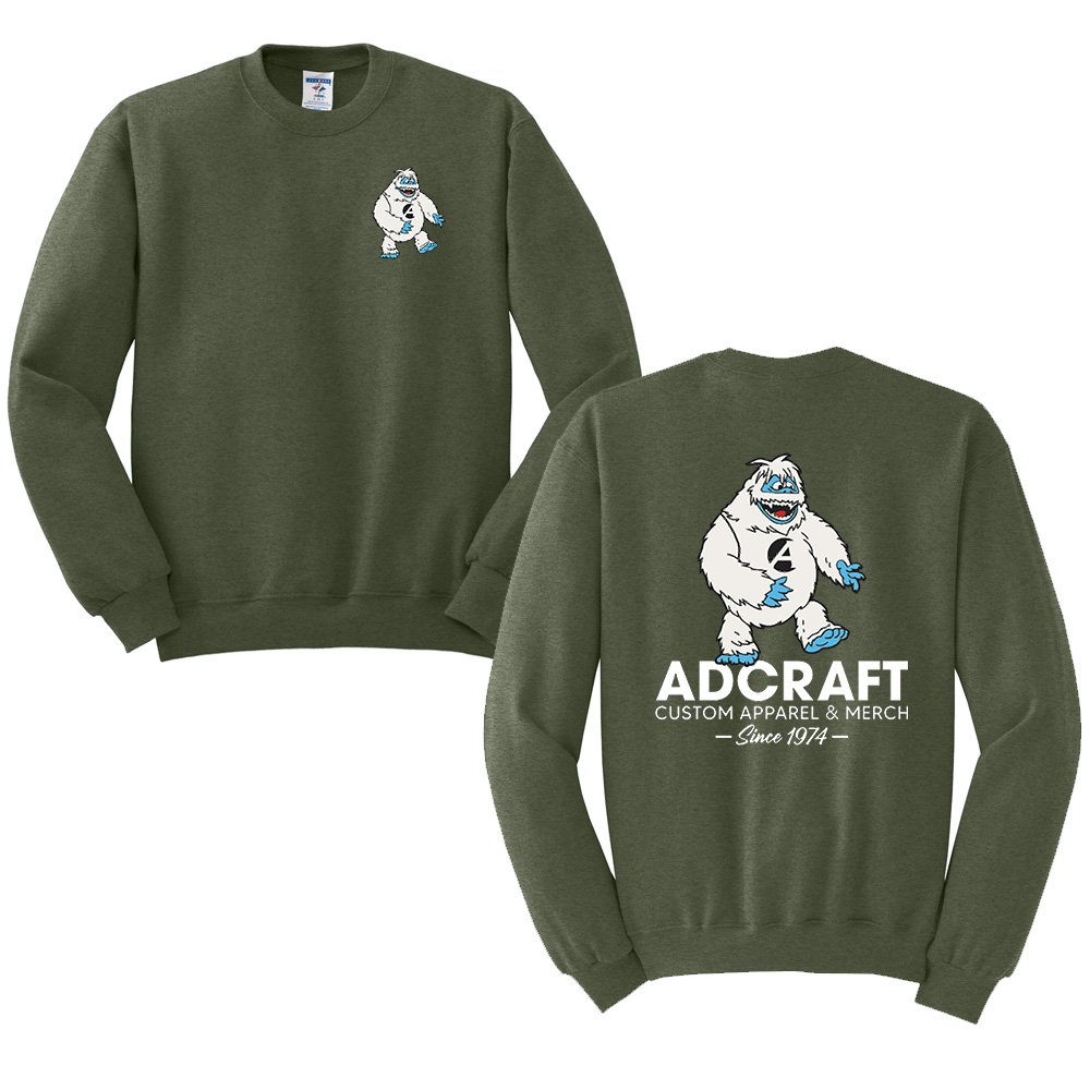 Adcraft Unisex Jerzees NuBlend Crewneck Sweatshirt-Military Green Heather