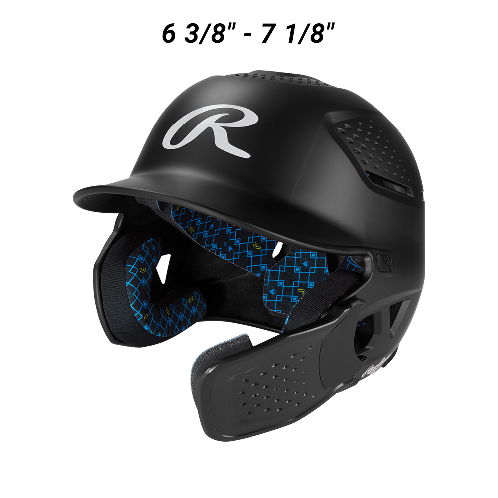 20. Rawlings RX2 Reverse and Adjust Batting Helmet-Black-Junior Size (6 3/8" - 7 1/8")