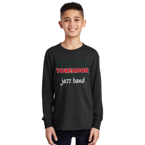 Boone Jazz Band Youth Cotton Long Sleeve Tee-Black