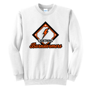 Barnstormers Lightning Unisex Fleece Crewneck Sweatshirt-White