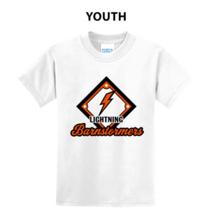 Barnstormers Lightning Youth Short Sleeve Tee-White
