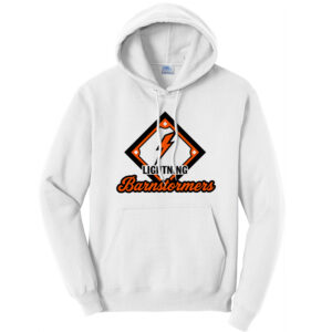 Barnstormers Lightning Unisex Basic Hooded Sweatshirt-White