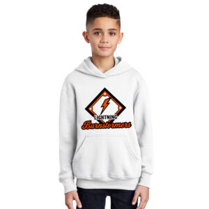 Barnstormers Lightning Youth Fleece Hooded Sweatshirt-White