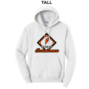 Barnstormers Lightning Tall Fleece Hooded Sweatshirt-White