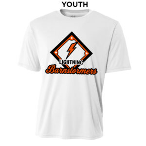 Barnstormers Lightning YOUTH Cooling Performance Tshirt-White