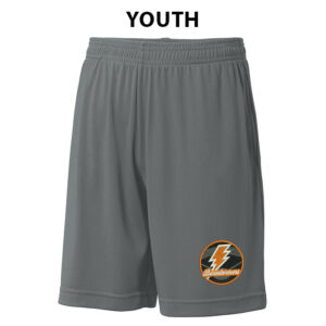 Barnstormers Lightning YOUTH Sport-Tek PosiCharge Competitor Pocket Short-Iron Grey