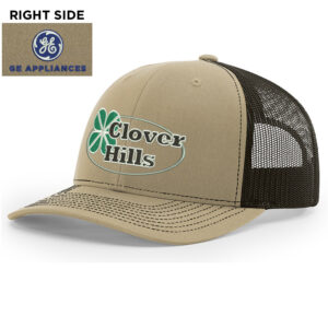 Clover Hills Richardson Pro Mesh Adjustable Trucker Cap-Khaki/Coffee